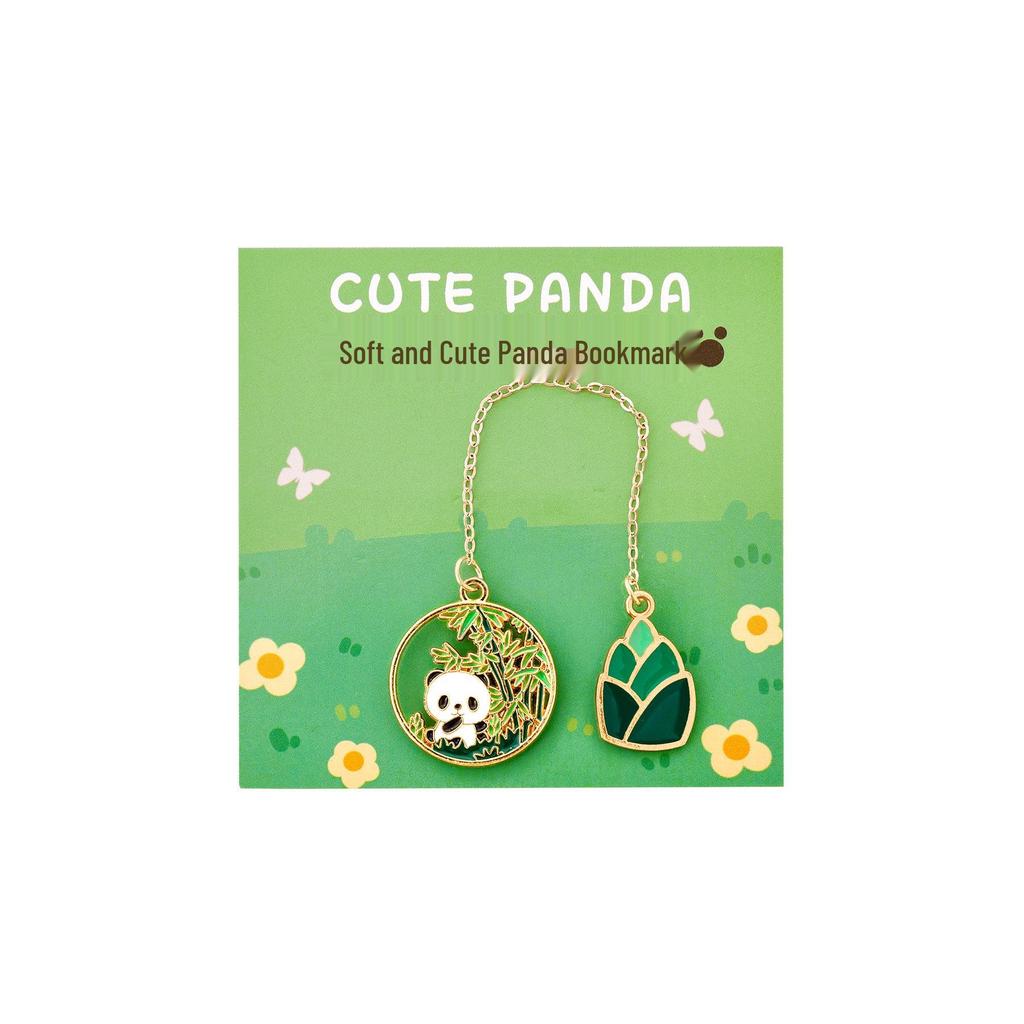 Panda Metallketten Lesezeichen - Niedlicher Lesezeichen & Seitenhalter für Schüler