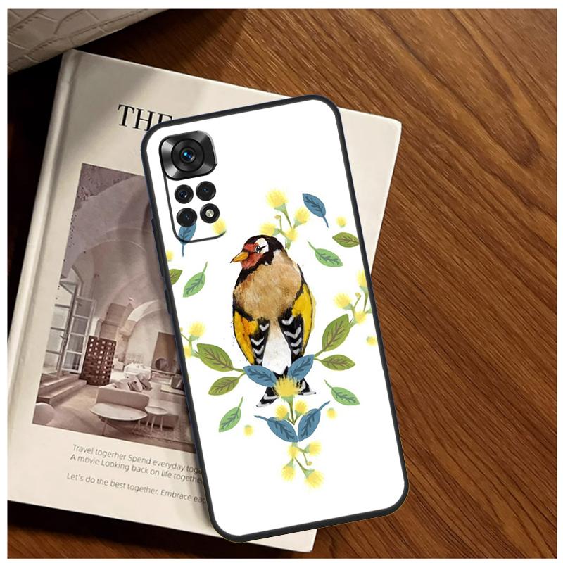 European Goldfinch Case For Xiaomi Redmi Note 12 Pro 8 9 10 11 Pro 9S 10S 11S 12S 9A 9C 9T 10A 10C 12C Cover