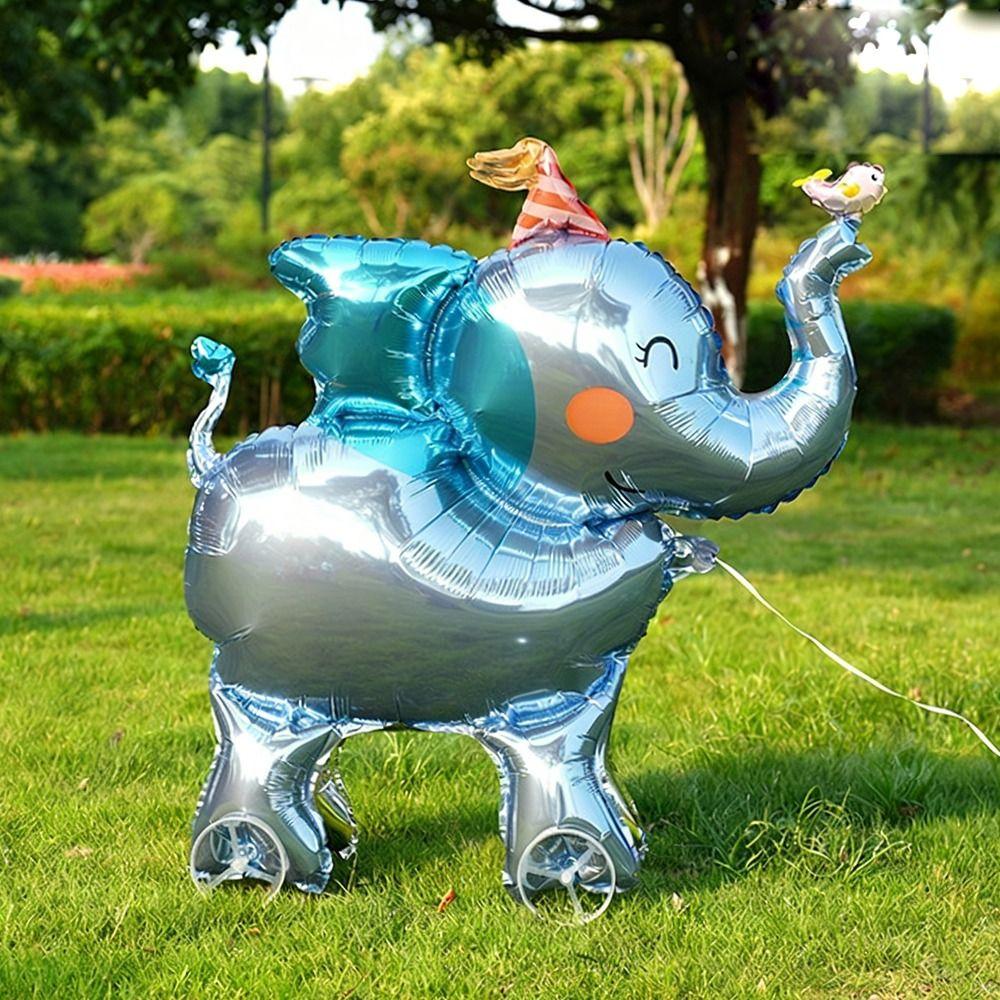 Aluminum Film Foil Balloons Cartoon Design Animal Balloons Giraffe Standing Balloons  Jungle Theme
