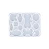 Dog Bone Shaped Tag Molds for Resin,Cat-Tag Keychain Silicone Resin Molds with Key-Rings for DIY Crafts Jewelry Making