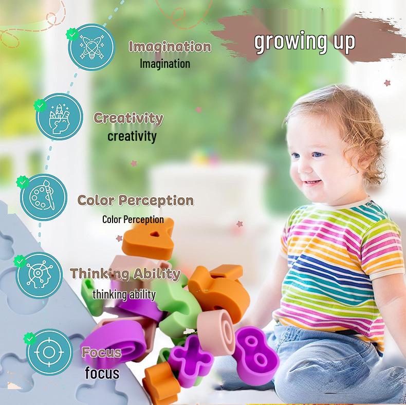 Silicone Educational Puzzle Toy for Kids - Number & Shape Learning
