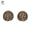 A Pair Vintage Copper Solid Walnut Handle Ball Elderly Health Care Ball Hand Ball Health Exercise Ball Stress Relief for Oldman
