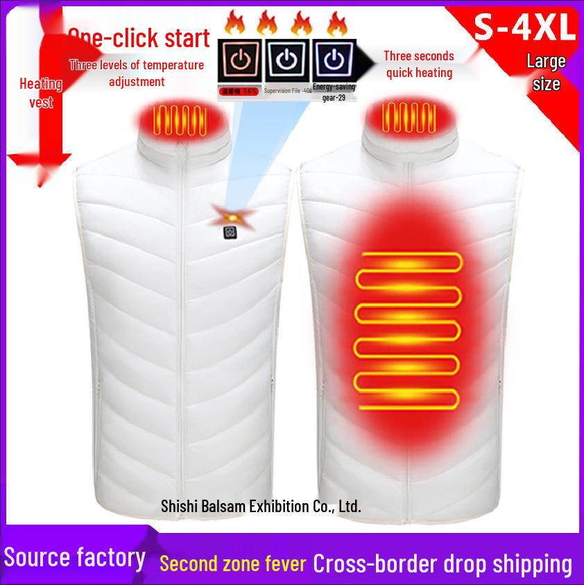 Unisex Winter Smart Heating Vest - Constant Temperature Electric Heated Cotton Jacket