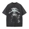 Jujutsu Kaisen Mahoraga Cool Print Tee Men Women Washed Cotton T-shirts Manga Vintage T Shirt Harajuku Male Short Sleeve Tshirt