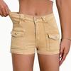 2026 Summer New Women's Denim Stretch Shorts with Multiple Pockets Casual Denim Shorts