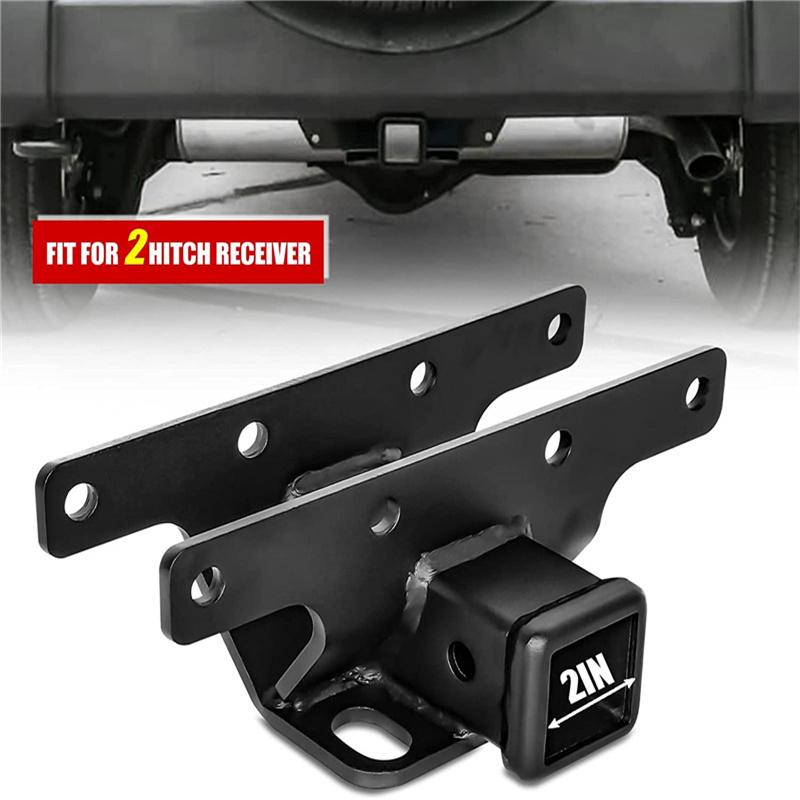 2 INCH Rear Bumper Towing Trailer Tow Hitch Receiver Metal Kit for Jeep Wrangler JK JL 2007-2023 2Door 4Door