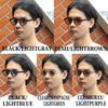 (Eight) Photochromic Polarized Crown Panto Sunglasses for Men and Women, Fashion Glasses, Comes with Dedicated Case, Light GrayLight Purple F