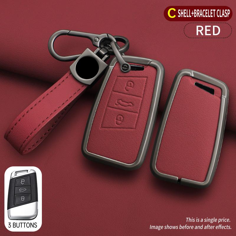 Zinc alloy car key cover, suitable for Volkswagen Passat B8, Tiguan, Skoda Kodiaq, Fabia, Caracal, Opel Astra, SEAT car keychain