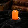 Vintage Brown Skeleton Decor Halloween Candle Light, LED Hand Decoration with Flickering Decorative Horror Prop Flame, Spooky Tabletop for Party