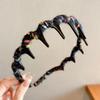 Women Headband Ribbon Decor Anti-slip Teeth Headband Lightweight Versatile Hair