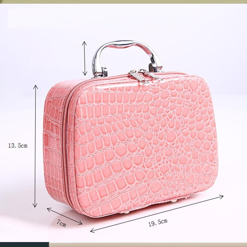 2020NEW Fashion Cosmetic Makeup Box Case Toaletowe organizery Torebka do przechowywania ze wzorem lustra