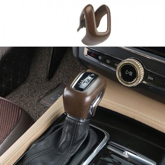 Fit For Volvo XC90 2016- Wood Grain Inner Gear Shift Knob Decor Cover Trim
