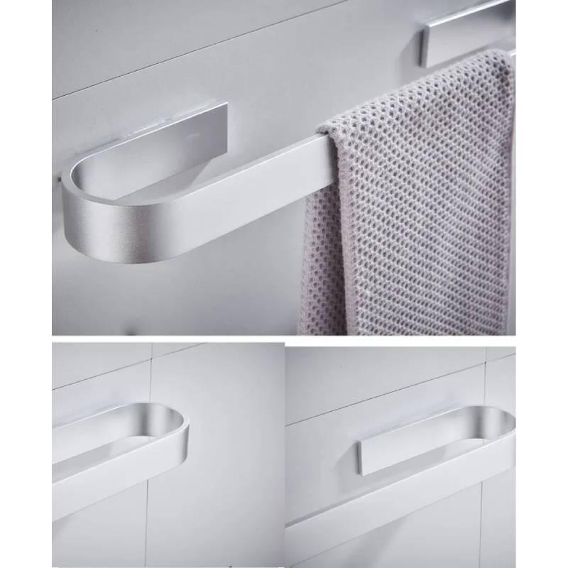 Towel Rack Wall Mounted 2 Tier Stainless Steel Towel Bar Bathroom Storage Shelf Space Saving for Home