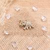 Vintage Elephant Brooch Set, Gold Silver-Toned Clear Rhinestone Pin, Accessory for Outfits Bags Styling