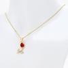 Zirkonia Tulpe Sonnenblume Anhänger Halskette - Luxuriöse Damen Schlüsselbein Kette Accessoires