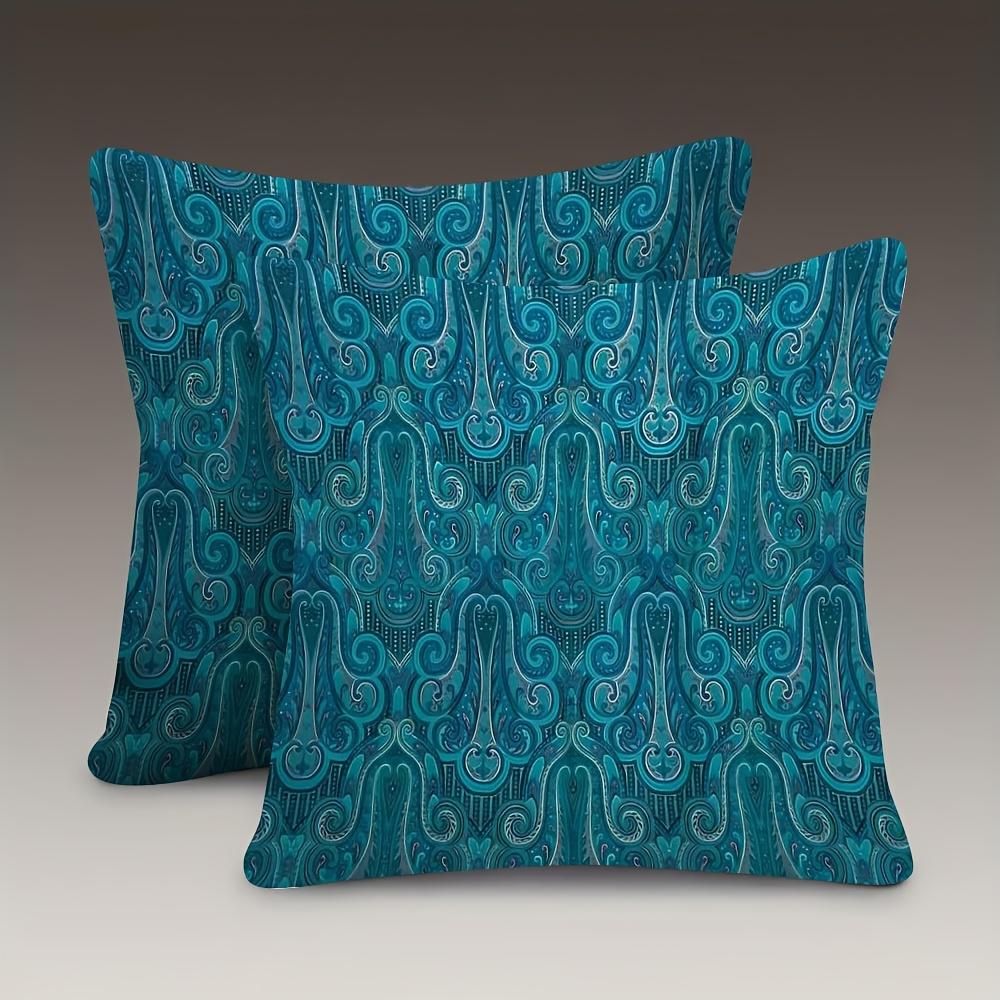 Pillowcase With Two-Tone Chic Designcushion Covers, Zippered, Decorative Pillowcases, 45X45 Cover Sleeves