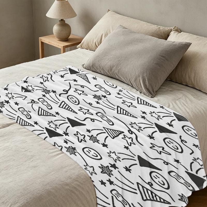 Flannel Throw Blanket for New Moms,Soft Cozy Anti-Pilling, Lightweight All Season Use, Warm Decorative Blanket for Home, Christmas & Halloween