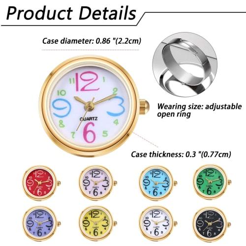 Women's Ring Watch, One Size Fits All, Waterproof, Analog Numeral Design, Cute, Simple, Gold, Fashion Accessory