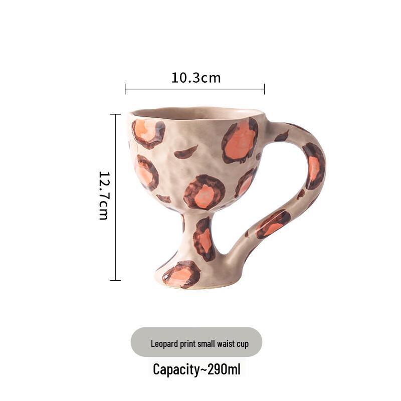 Vintage Hand-Painted Ceramic Dessert Goblet