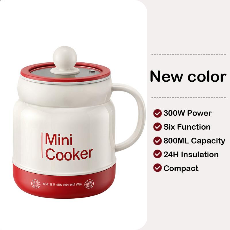 Portable Multifunctional Cooking Cup 0.8L Stew Soup Tonic Milk Tea Coffee warmer Ceramic liner Rice ooker Mini Insulation Kettle