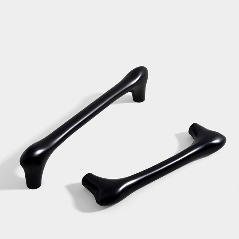 1pc Copper Zinc Alloy Cabinet Door Drawer Handle Black Gold Gray Hand In Hand Cabinet Drawer Handle