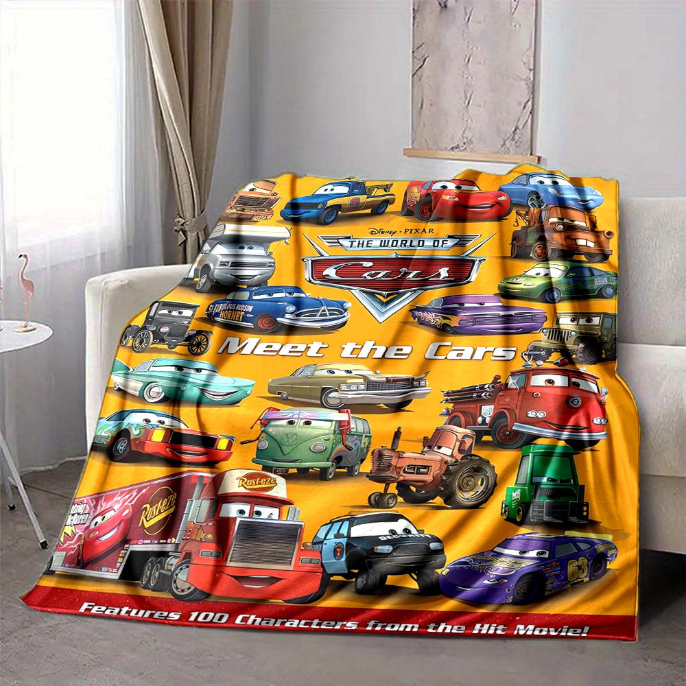 1Pc Cars Characters Showcase Blanket Soft And Comfortable Casual Warm Camping Travel Christmas Halloween Xmas Gift M924419