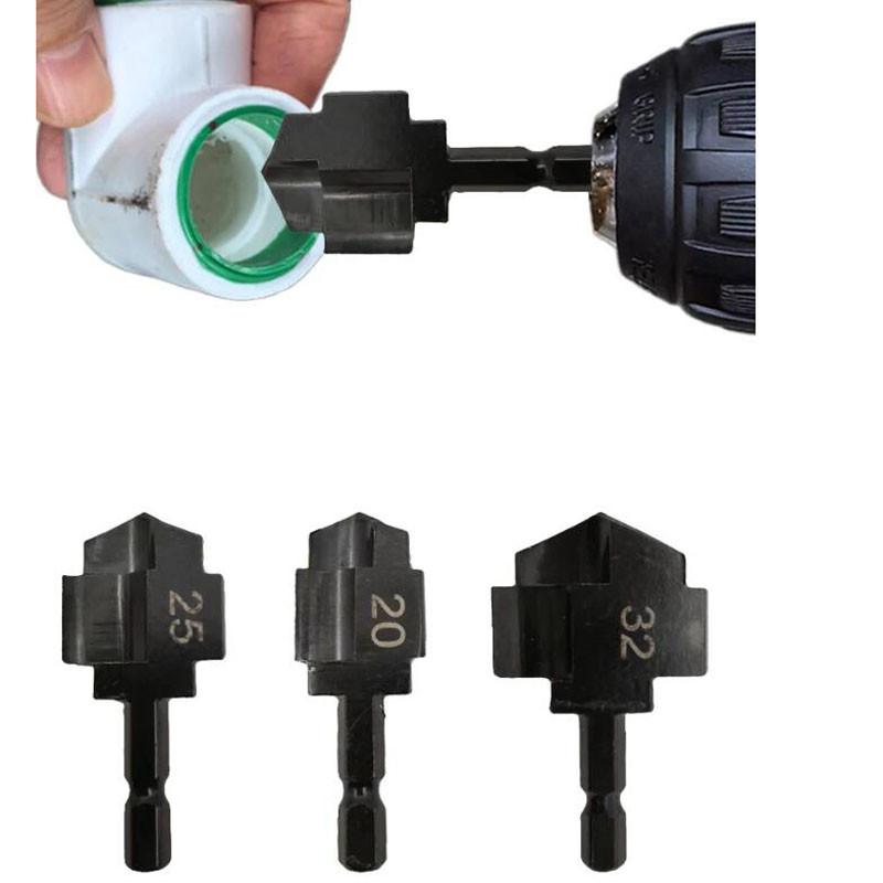 PPR Lifting Stepped Drill Bit Hexagon Shank Water Pipe Connection Tool 20/25/32 For Plumber Water Pipe Puncher Drill Bit