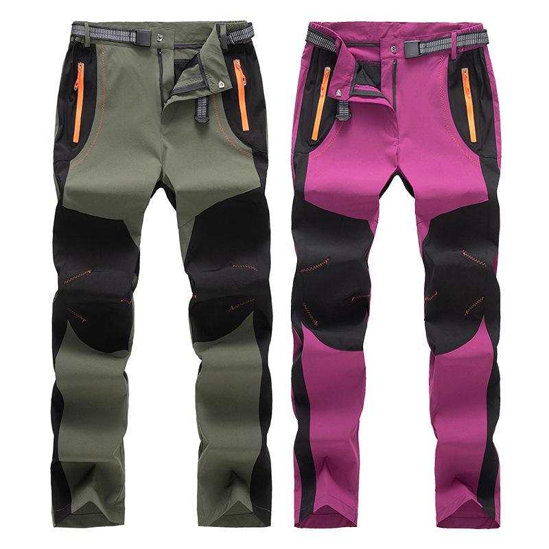 Men's Summer Quick-Dry Outdoor Pants, Waterproof Stretch, Mountaineering, Plus-Size Women's Thin Spring/Autumn Sportswear.