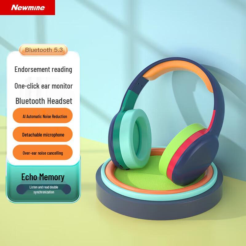 Newmine TB205 Over-Ear Wireless Bluetooth Headphones with Sidetone