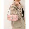 Small bag 2024 new model, high-end niche harmonica chain small square bag, baguette underarm bag, women's shoulder and crossbody bag