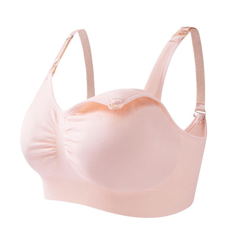 Underwire-Free Front-Opening Nursing Bra: Seamless, Anti-Sagging Maternity Support