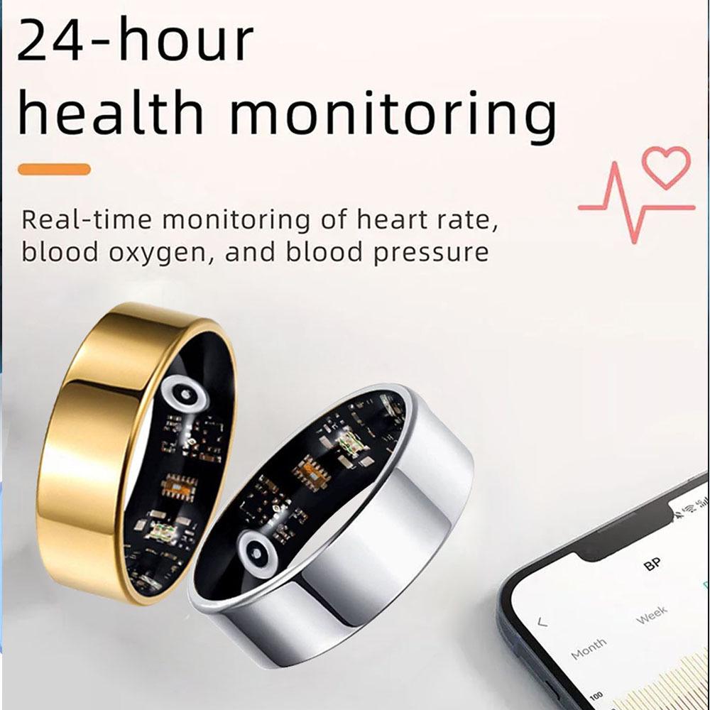 Unisex Waterproof Smart Fitness Ring: Heart Rate & Blood Oxygen Tracker, Multi-Mode Sport Accessory