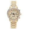 Luxury Gold Watch for Women Geneva Brand New Ladies Quartz Watch Full Stainless Steel with Rhinestones Elegant Wristwatch G