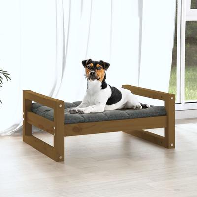 Hundebett Honigbraun 55,5 x 45,5 x 28 cm Massivholz Kiefer