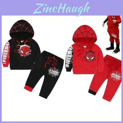 Stilvoller Kinder Spiderman Langarm Trainingsanzug Kapuzenkleidung Outfits