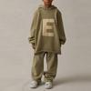 Fear of God Essentials SS22 Kids Big E Knit Hoodie Sea Foam Logo Kids Hoodies Gray-Green FOG-SS22-668