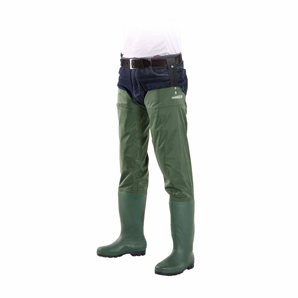 Waterproof Nylon Wading & Rain Pants - One-Piece Design for Fishing and Tide-Pooling.