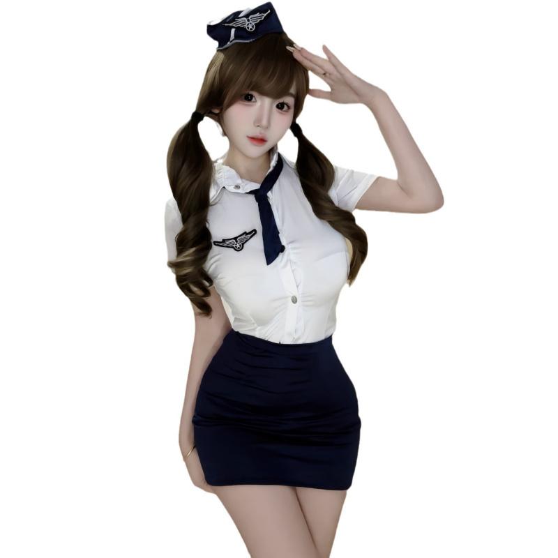 Underwear Sexy Stewardess Uniform Suit Role Play Dew Temptation Sailor Policewoman Passion Sheath