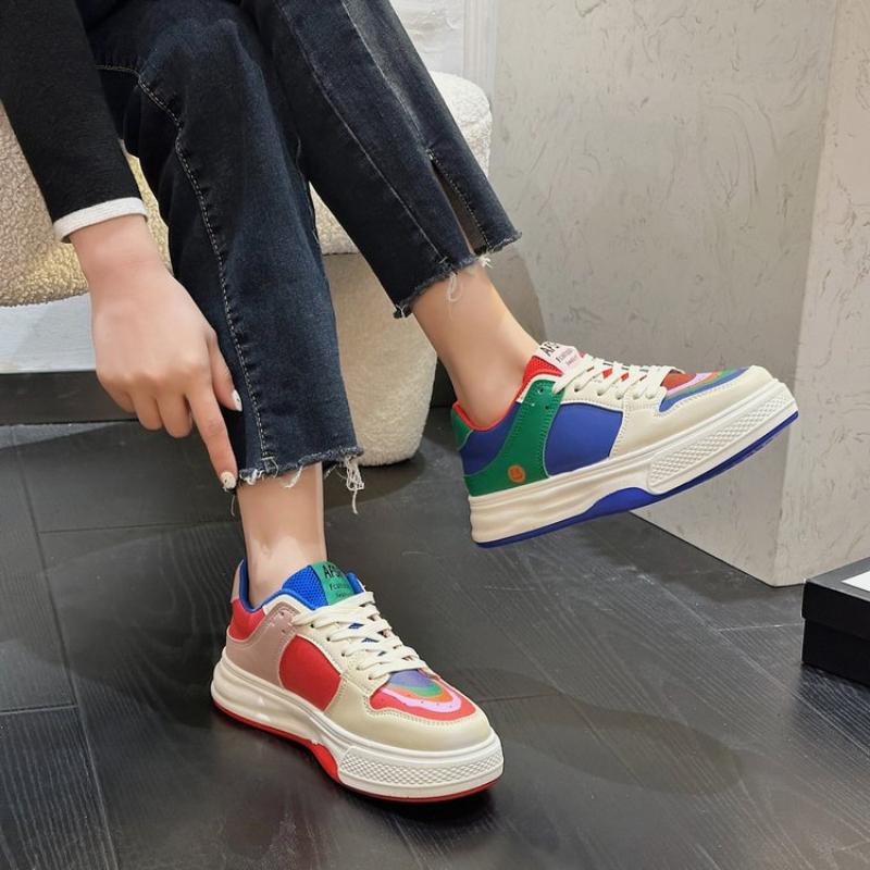 Zapatillas de deporte con plataforma para mujer de Pato Mandarín de diseñador, zapatos de tenis para mujer, zapatillas gruesas para caminar, zapatos vulcanizados informales