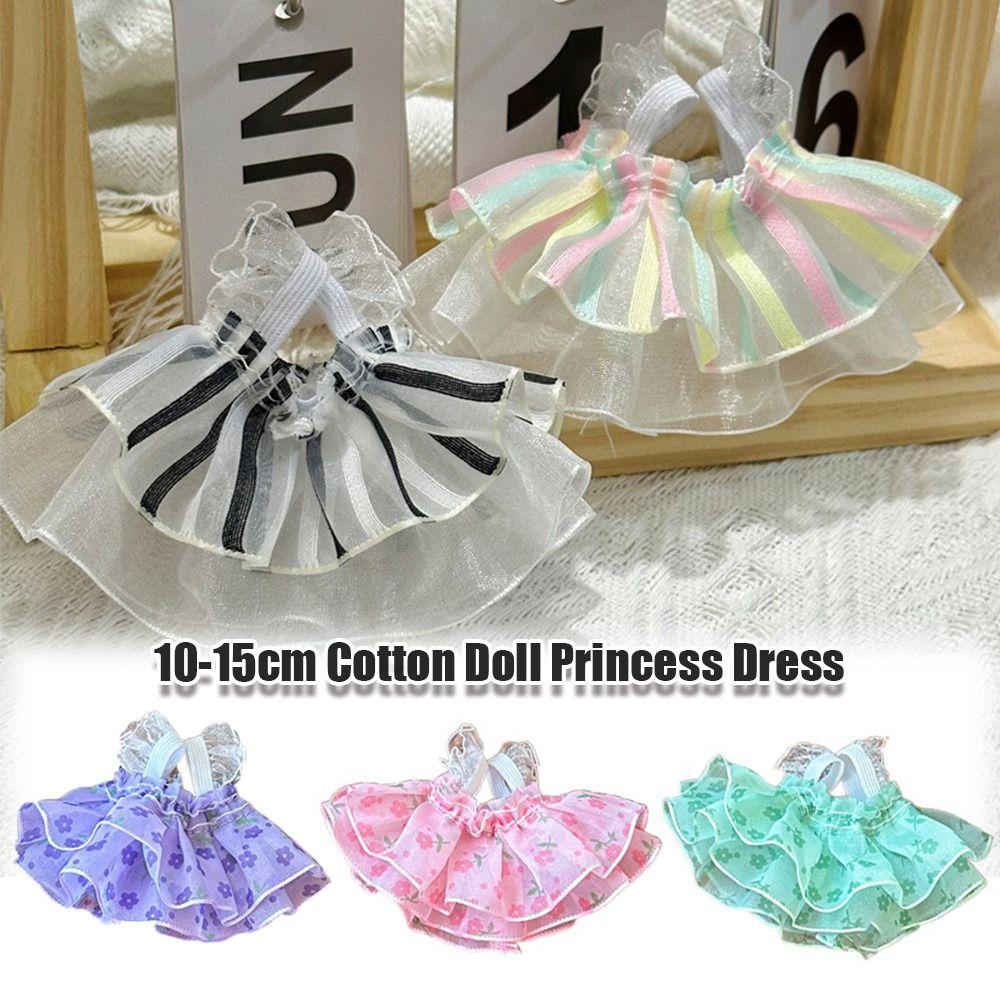 Cos Gift Doll Princess Dress DIY Plush Dolls Clothes Fashion Cotton Doll Clothes for 10-15cm Doll