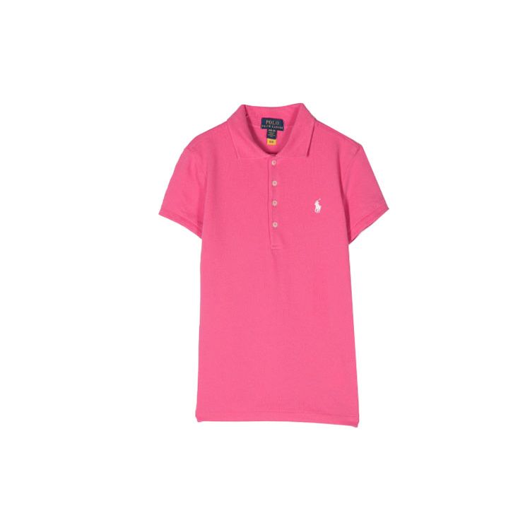 

Polo Ralph Lauren Однотонная рубашка поло с вышитым логотипом, с коротким рукавом, детская, розовая 313698589-124 XL