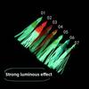 5pcs Glow-in-the-Dark Soft Rubber Octopus Skirts Soft Rubber Trolling Bait  Night Fishing