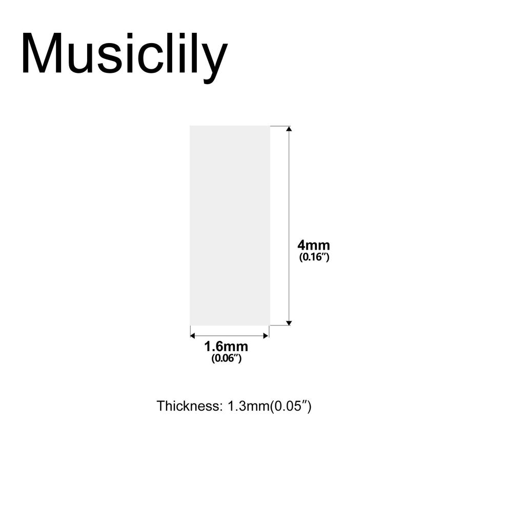 Musiclily Pro Naturalne Abalone Paua Inkrustacje Purflingowe do Gitary, Abalone, 1,6x1,3x4mm (Opakowanie 100)