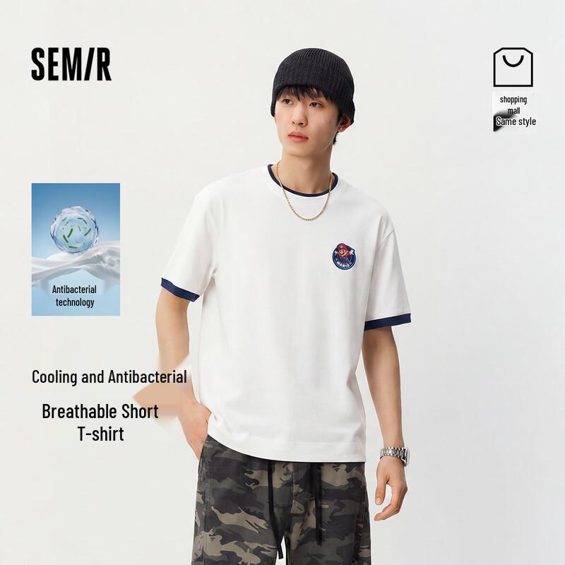Semir Super Mario Galaxy Cooling Short Sleeve T-Shirt S белый синий тон