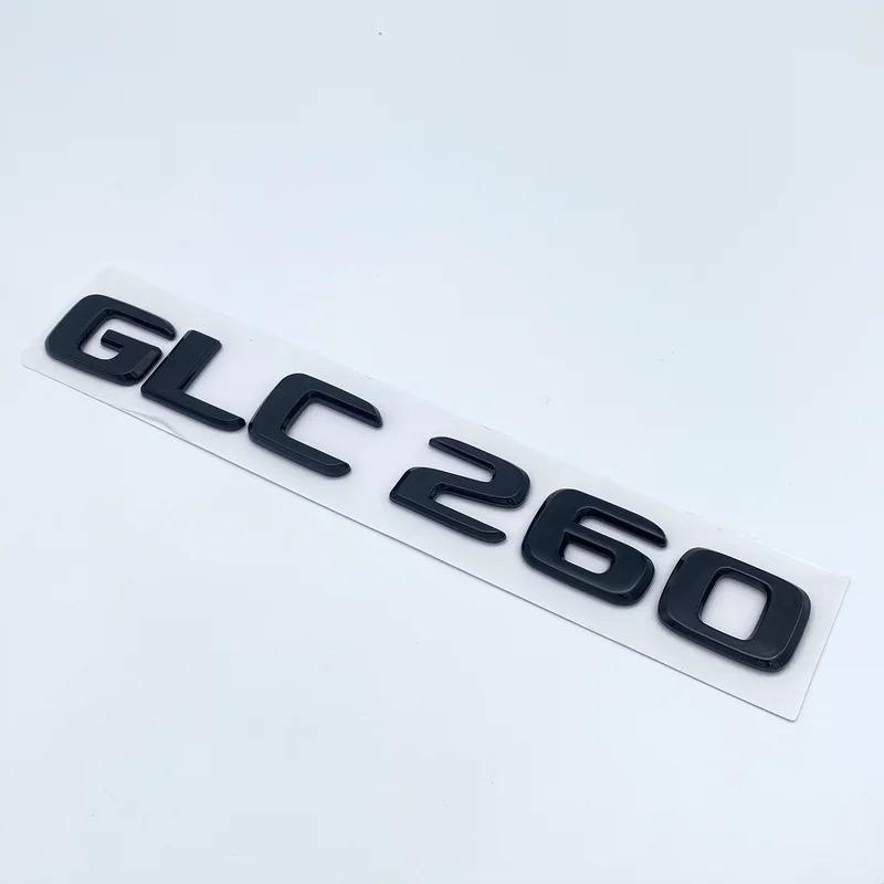 AATN1 3D ABS Chrome Black Letters GLC260 GLC300 GLC350 GLC220d GLC350e 4Matic Emblem for Mercedes Benz GLC X253 Car Trunk Logo Sticker