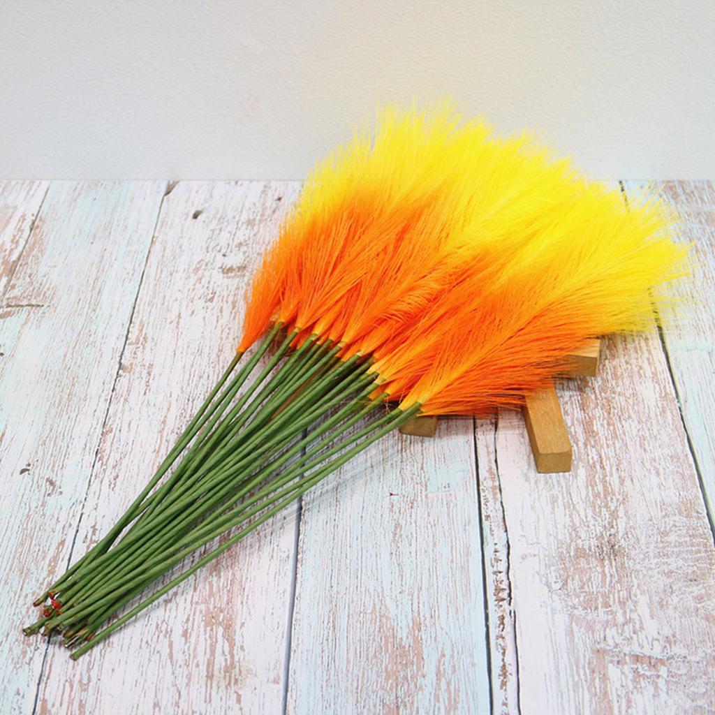 10pc Artificial Pampas Grass Branch Simulated Wedding Decors Realistic Indoor Table Centerpieces for Wedding Party