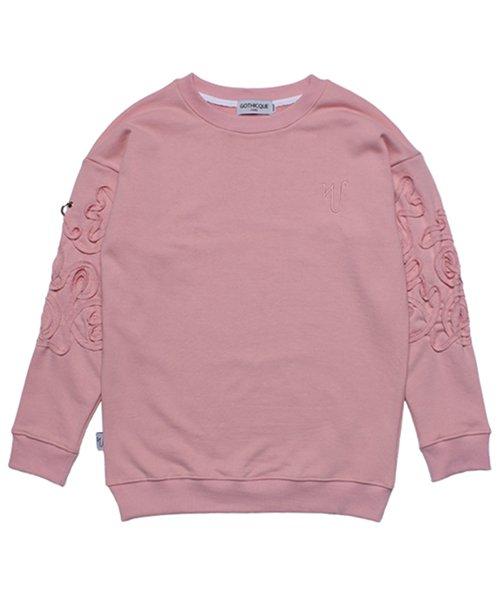 Свитшот с цветочной вышивкой Godique Розовый Pink/M