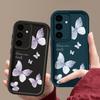 Wzór motyla Wstrząsoodporna matowa obudowa telefonu do Samsung S25 Ultra S24 FE S23 Plus S22 A56 A36 A16 A55 A06 A15 A35 A05 A54 TPU Miękka obudowa zderzaka