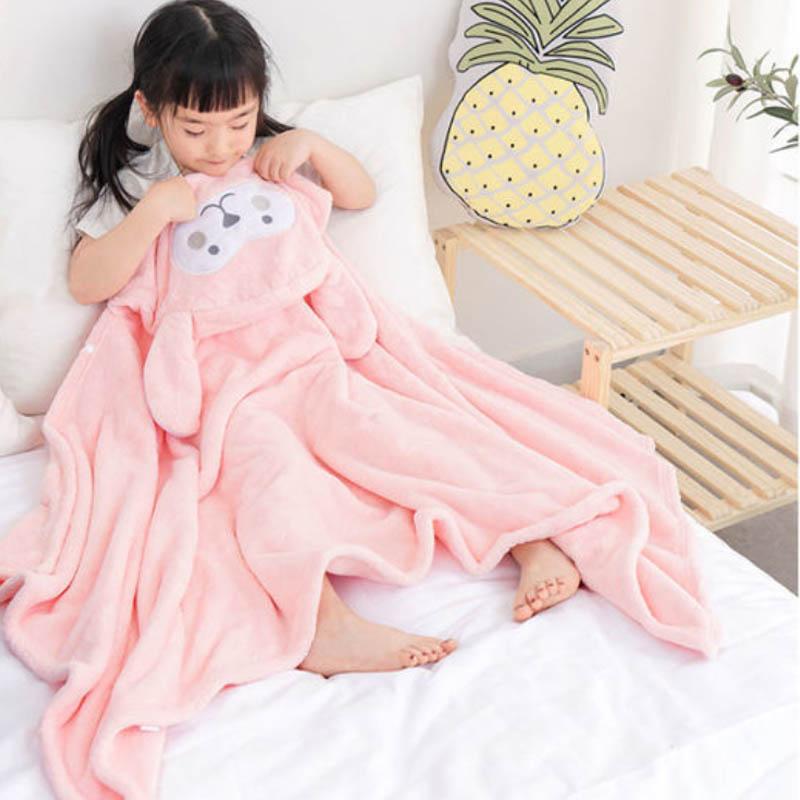 Dětská osuška Koupací korálový fleece Dětský plášť Dětský savý župan s kapucí jemný k pokožce