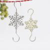 10pcs Snowflake Shape Christmas Wreath Hooks Xmas Tree Decoration Hook Christmas Sock